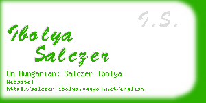 ibolya salczer business card